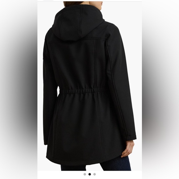 New Lauren Ralph Lauryn Quilted Bib Hooded Softshell Jacket Medium - Picture 3 of 11